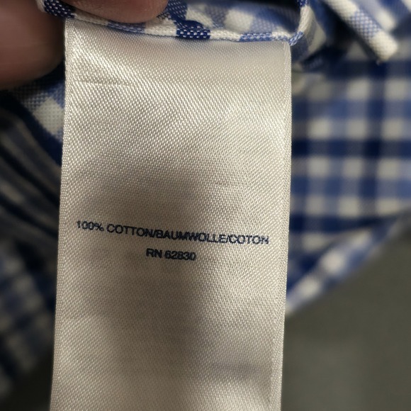 Lands End Men's Supima No-Iron Oxford Long Sleeve Traditional Fit Shirt Size L - Picture 4 of 8